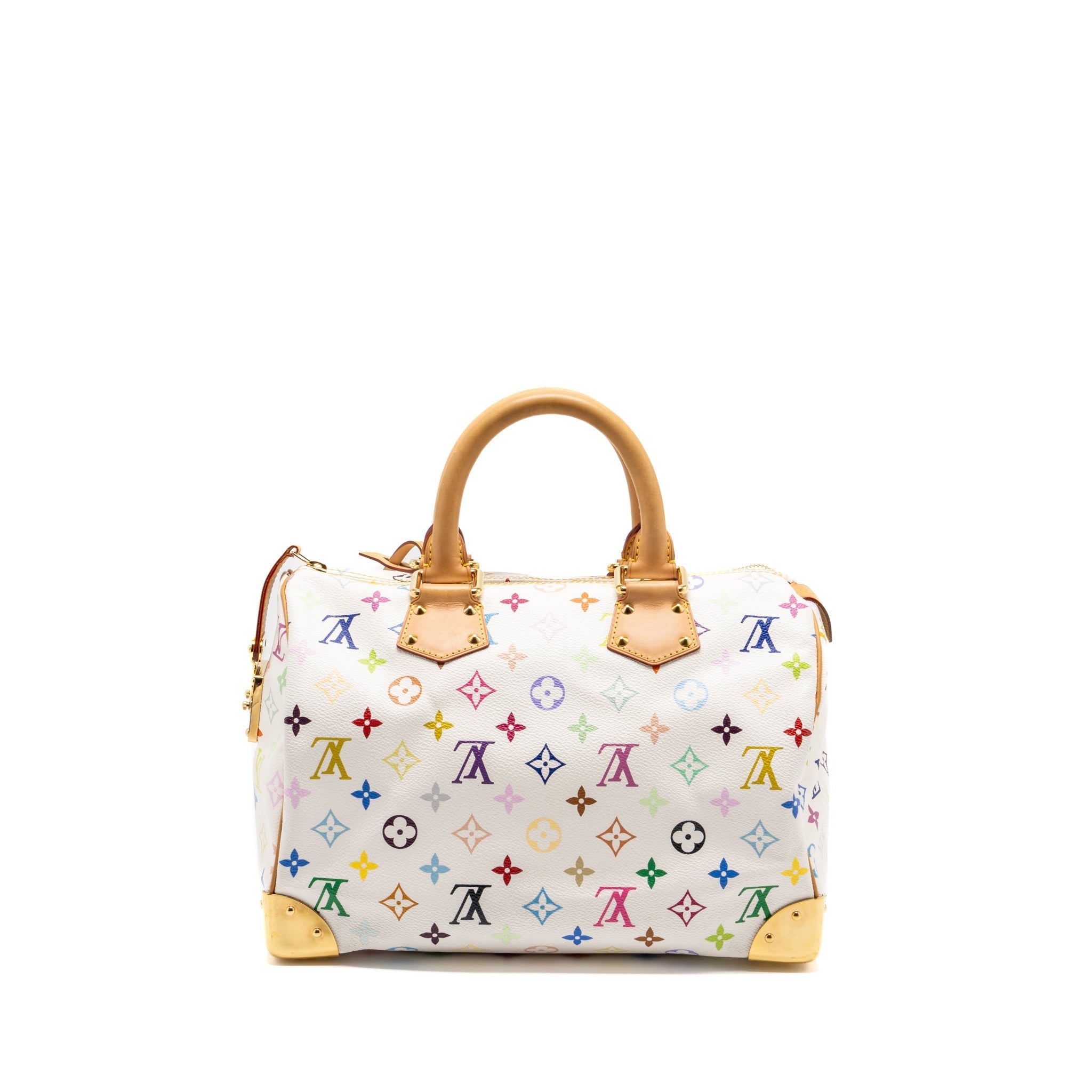 LOUIS VUITTON SPEEDY 30 MONOGRAM CANVAS WHITE MULTICOLOUR GHW