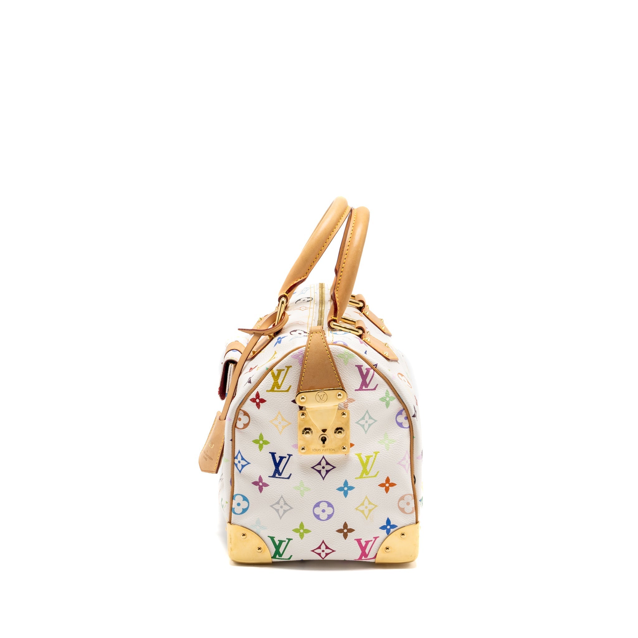 LOUIS VUITTON SPEEDY 30 MONOGRAM CANVAS WHITE MULTICOLOUR GHW