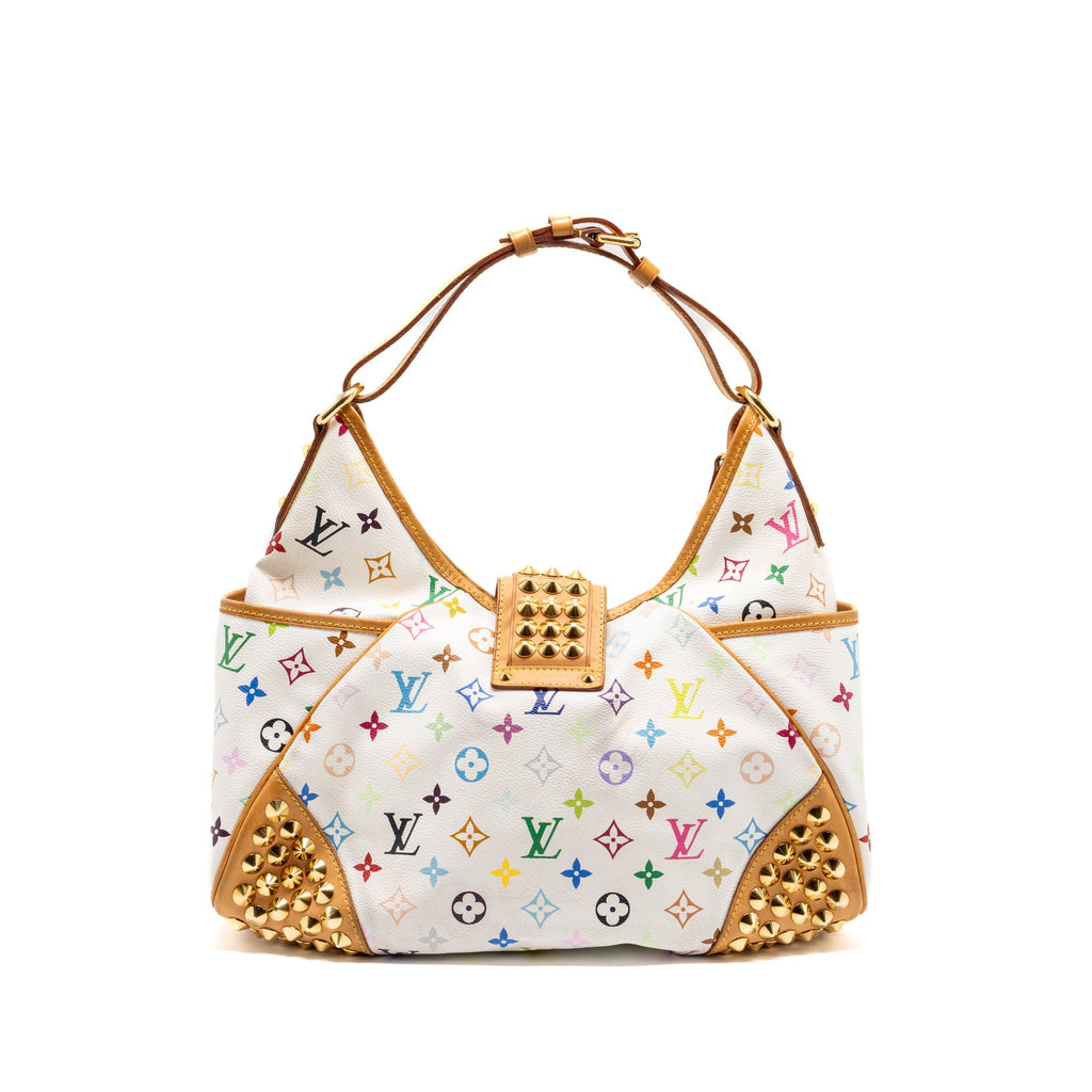 LOUIS VUITTON CHRISSIE SHOULDER BAG MONOGRAM CANVAS WHITE MULTICOLOUR GHW