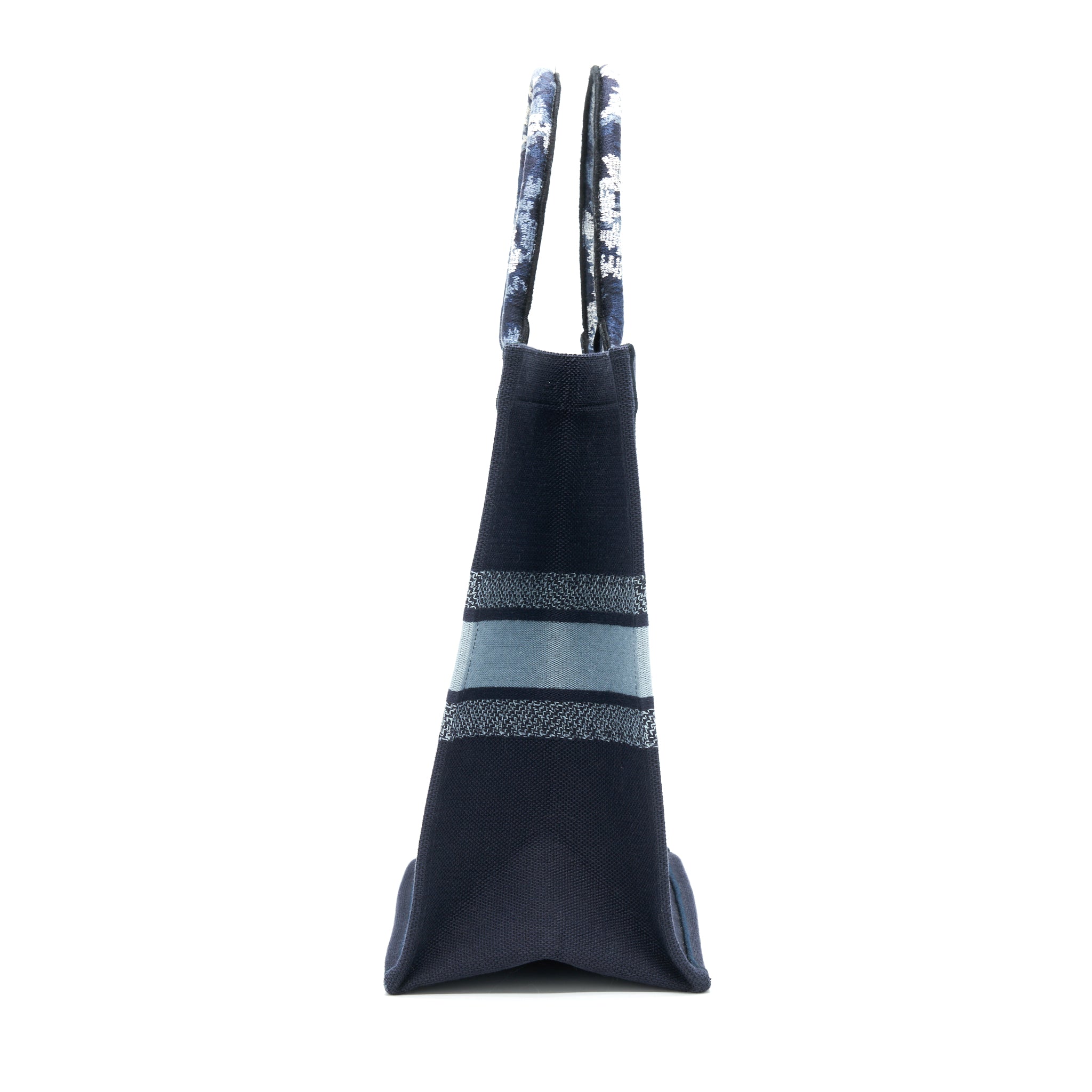 DIOR LIMITED EDITION BOOK TOTE DARK BLUE DENIM PATTERN