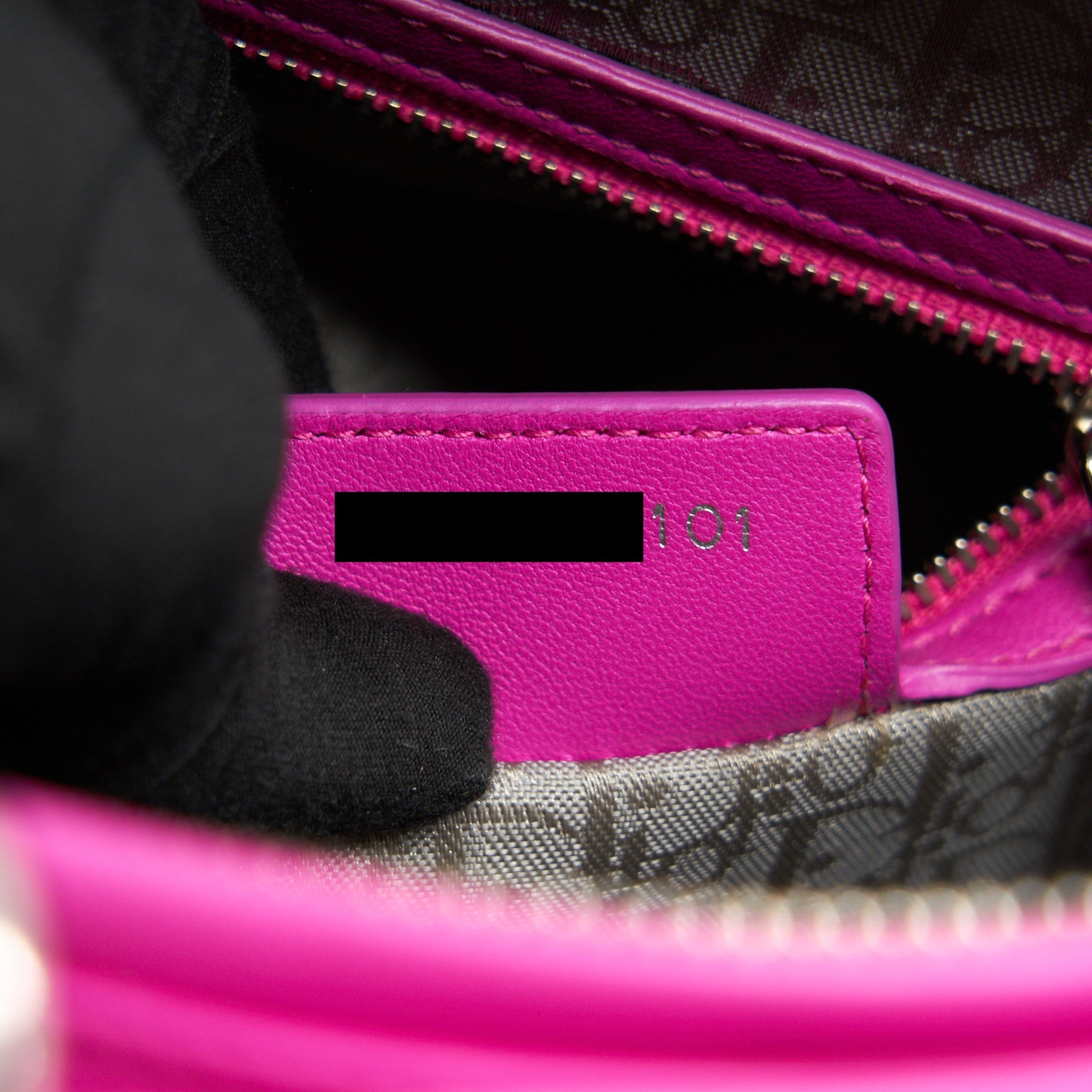 DIOR LARGE LADY DIOR LAMBSKIN BAG IN HOT PINK