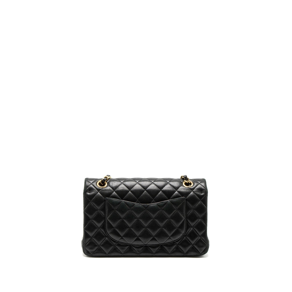 CHANEL MEDIUM CLASSIC FLAP BAG LAMBSKIN BLACK GHW
