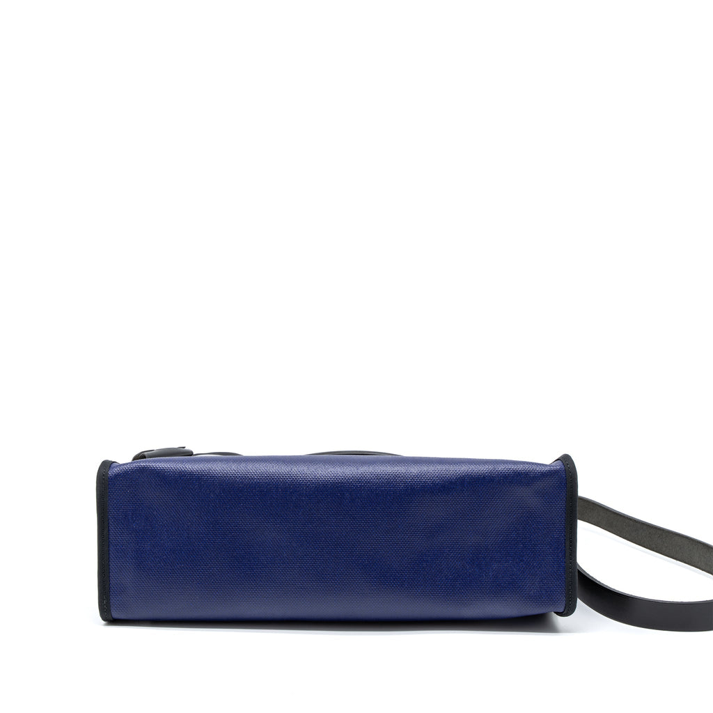 HERMES HERBAG 31 ZIP BAG TOLIE H BERLINE CANVAS/VACHE HUNTER BLUE ENCRE/BLACK SHW