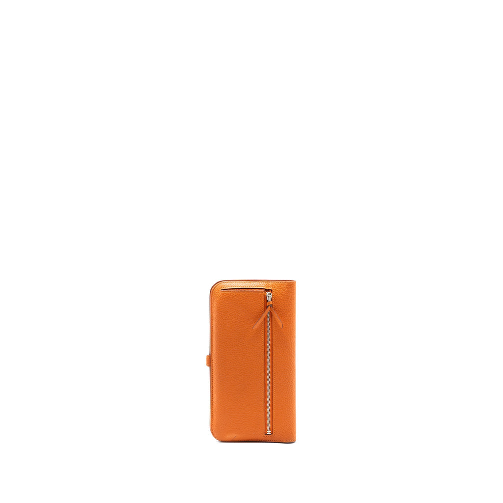 HERMES DOGON LONG WALLET CLEMENCE ORANGE SHW