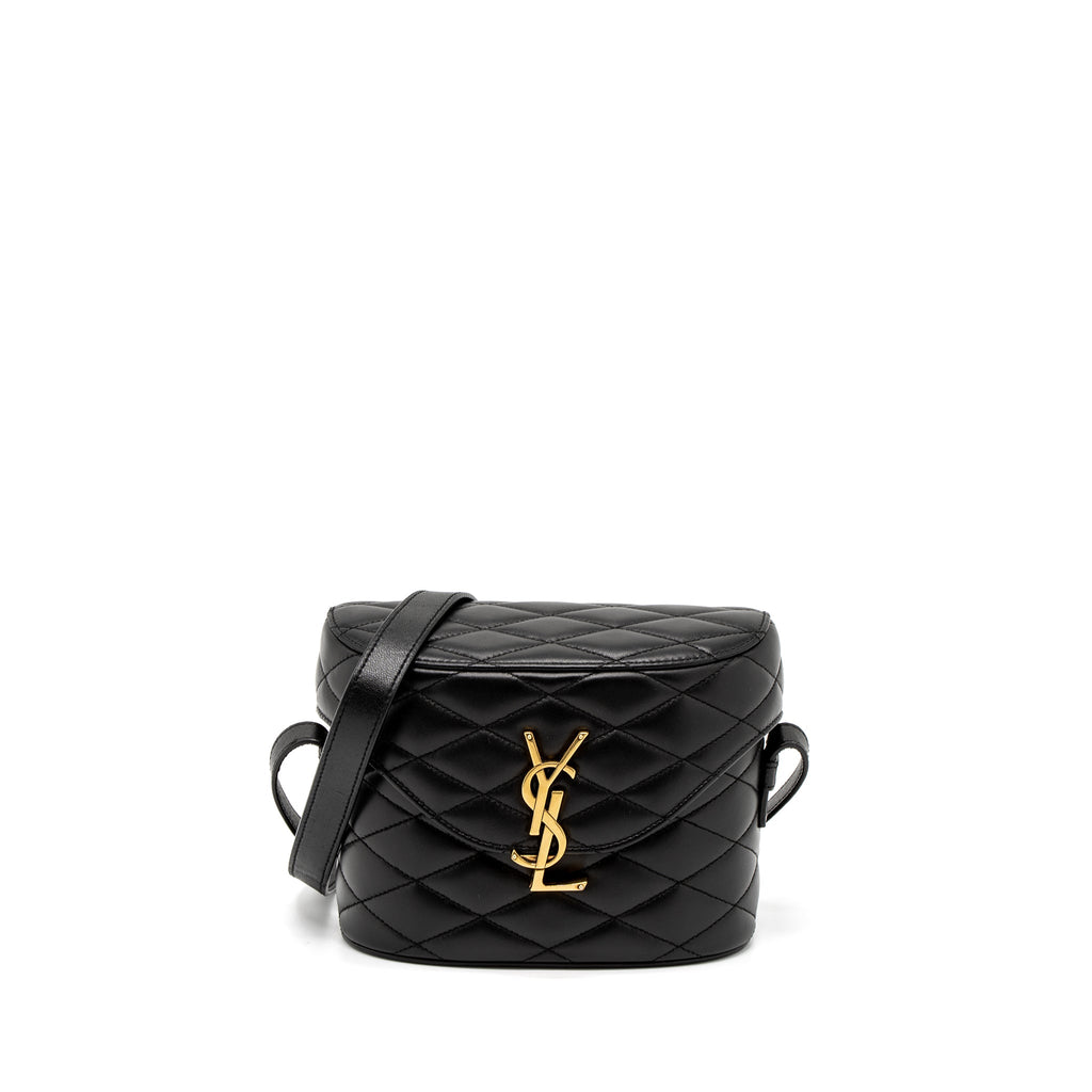 SAINT LAURENT JUNE BOX BAG LAMBSKIN BLACK GHW