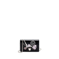 DIOR DIORAMA WALLET ON CHAIN LIMITED PRINT LAMBSKIN BLACK SHW