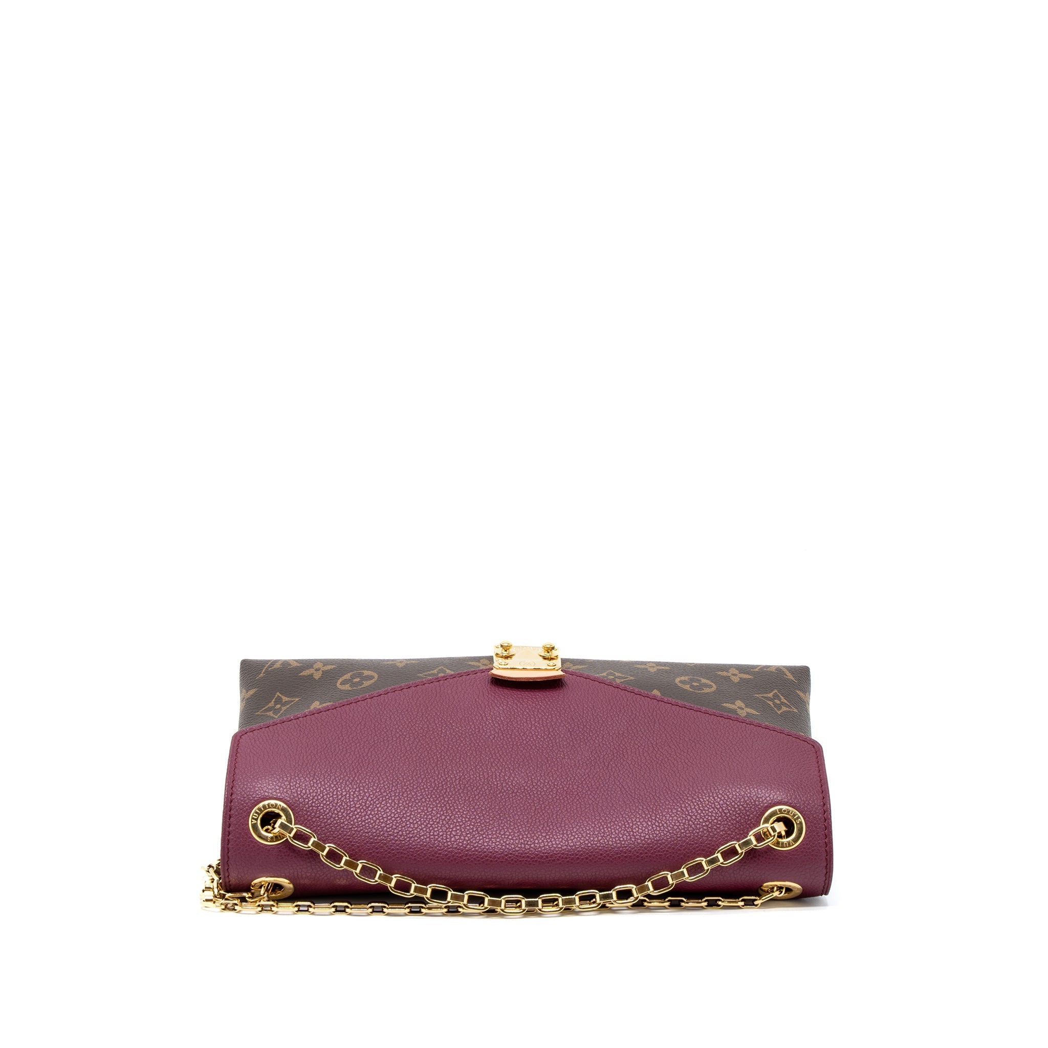 LOUIS VUITTON PALLAS CHAIN BAG MONOGRAM CANVAS/AURORE GHW