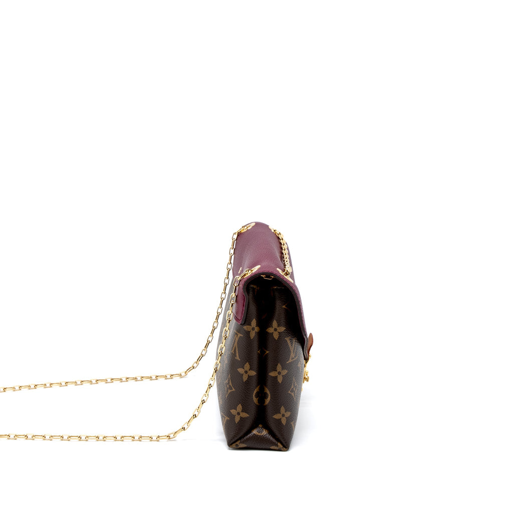 LOUIS VUITTON PALLAS CHAIN BAG MONOGRAM CANVAS/AURORE GHW