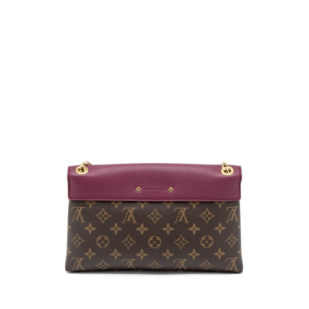 LOUIS VUITTON PALLAS CHAIN BAG MONOGRAM CANVAS/AURORE GHW