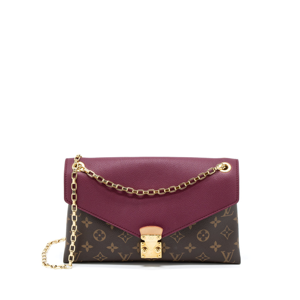 LOUIS VUITTON PALLAS CHAIN BAG MONOGRAM CANVAS/AURORE GHW