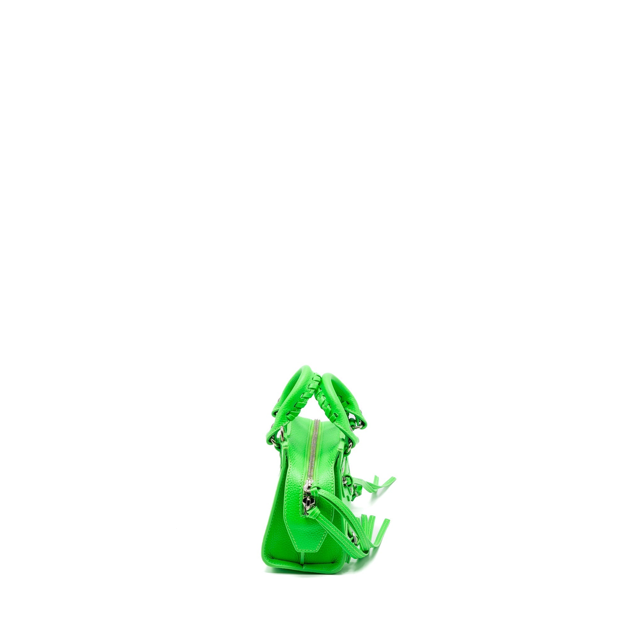 BALENCIAGA SUPER MINI NEO CITY BAG CALFSKIN GREEN SHW