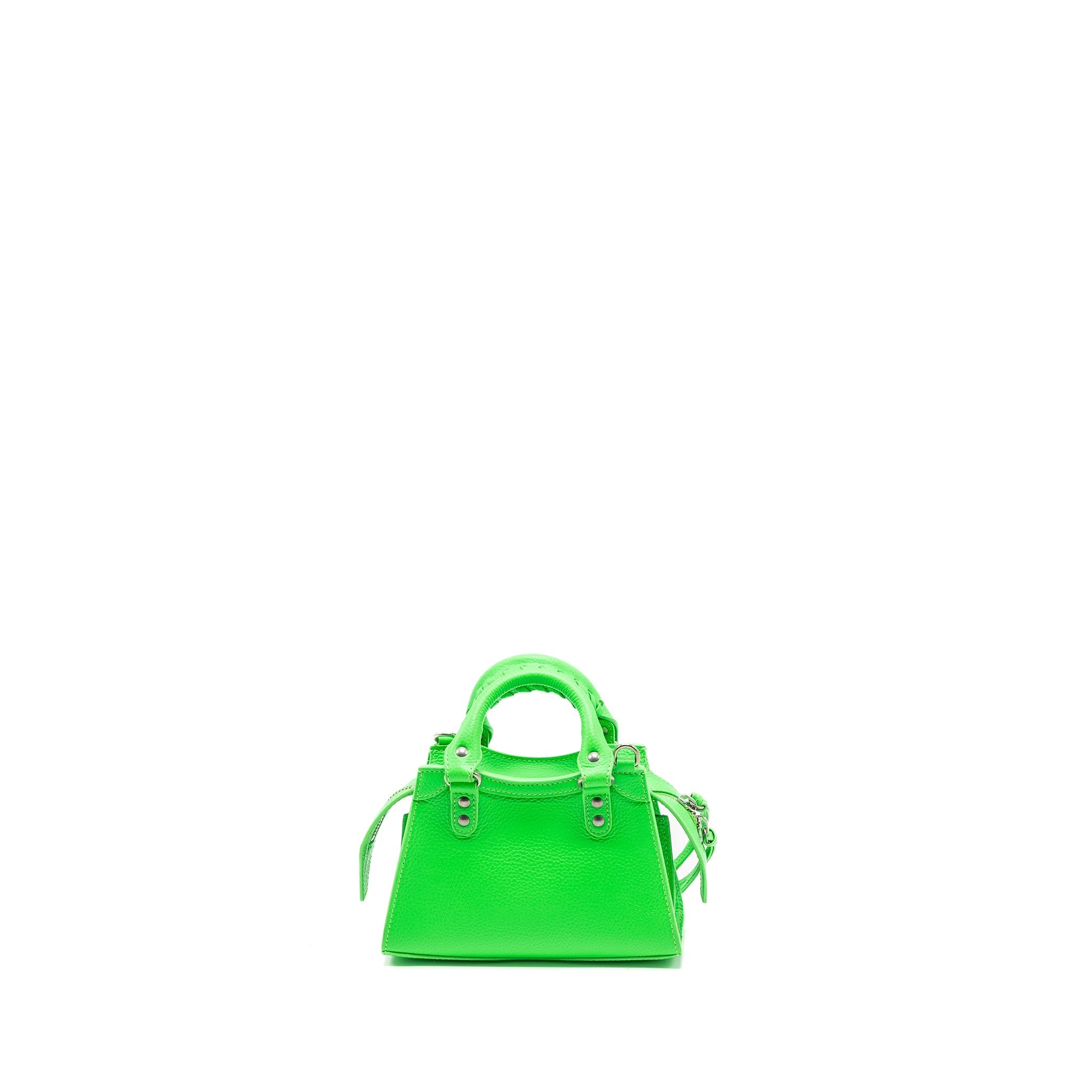 BALENCIAGA SUPER MINI NEO CITY BAG CALFSKIN GREEN SHW