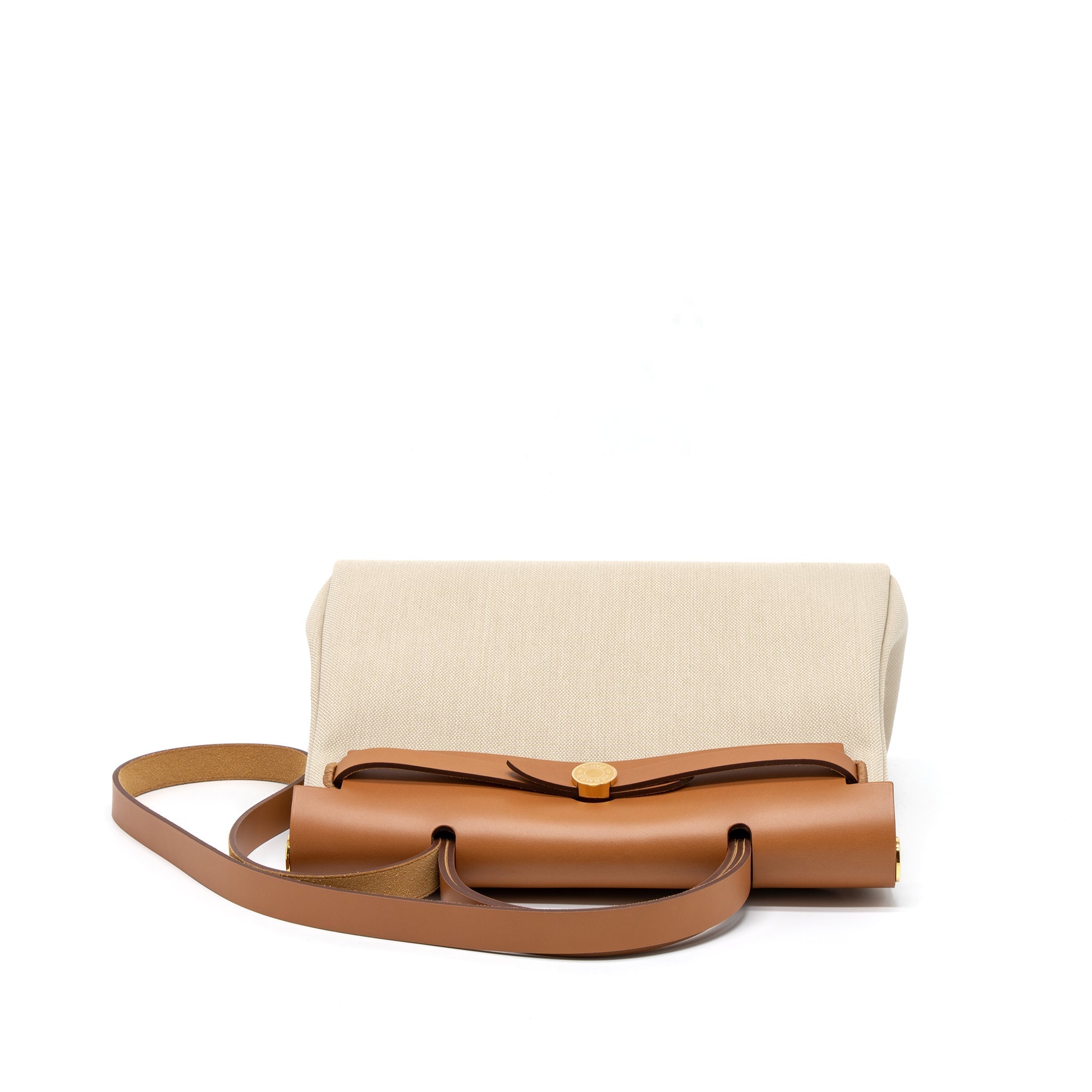 HERMES HERBAG 31 ZIP BAG TOILE MILITARIES/VACHE HUNTER BETON/NATURE GHW