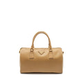 PRADA BOSTON TOTE BAG CALFSKIN LEATHER BEIGE GHW