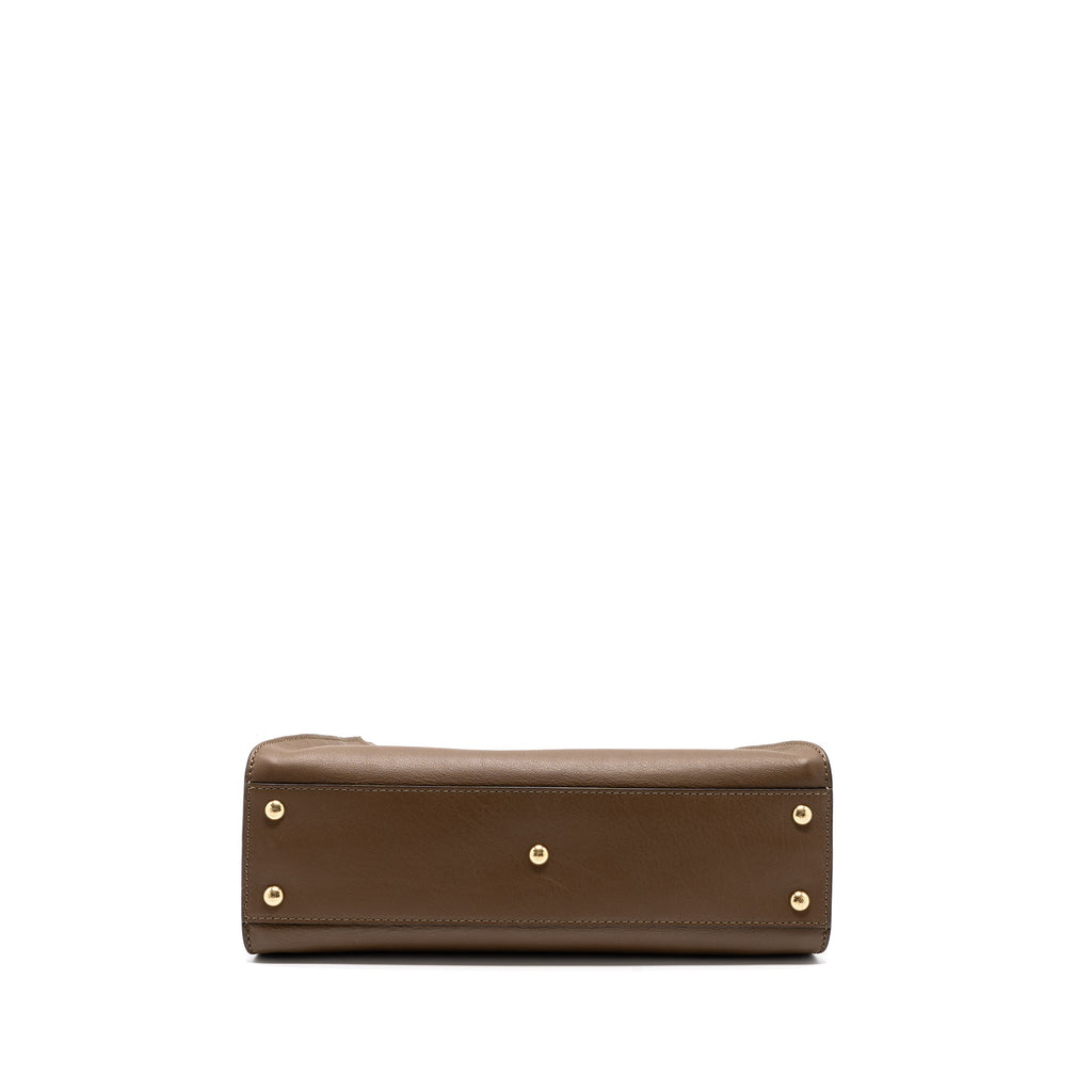 FENDI MEDIUM PEEKABOO BAG CALFSKIN TOBACO GHW