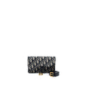 DIOR SADDLE BELT POUCH BLUE OBLIQUE JACQUARD CANVAS GHW