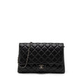 CHANEL TIMELESS CLUTCH WITH CHAIN LAMBSKIN BLACK RUTHENIUM HARDWARE