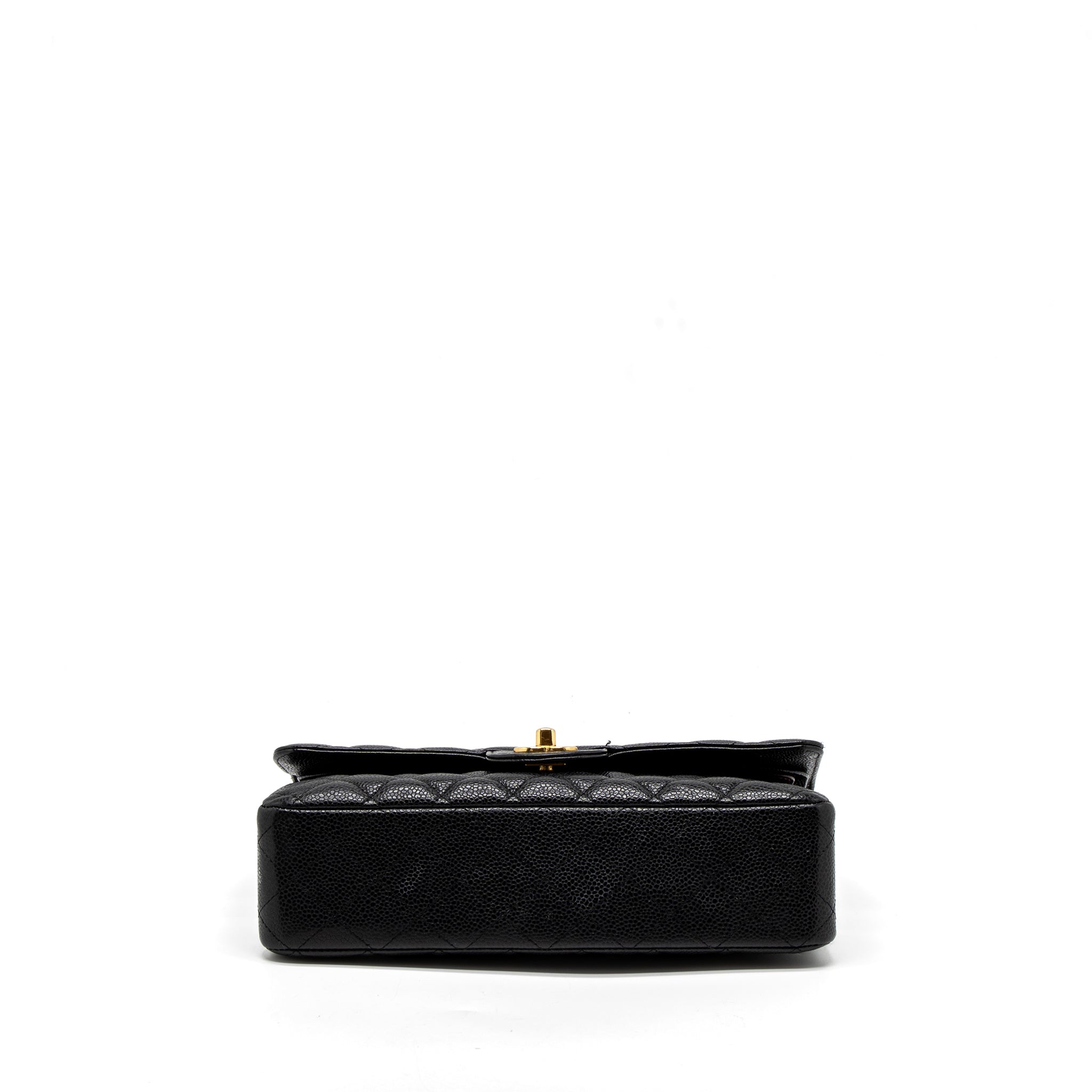 CHANEL MEDIUM CLASSIC DOUBLE FLAP BAG CAVIAR BLACK GHW
