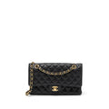 CHANEL MEDIUM CLASSIC DOUBLE FLAP BAG CAVIAR BLACK GHW