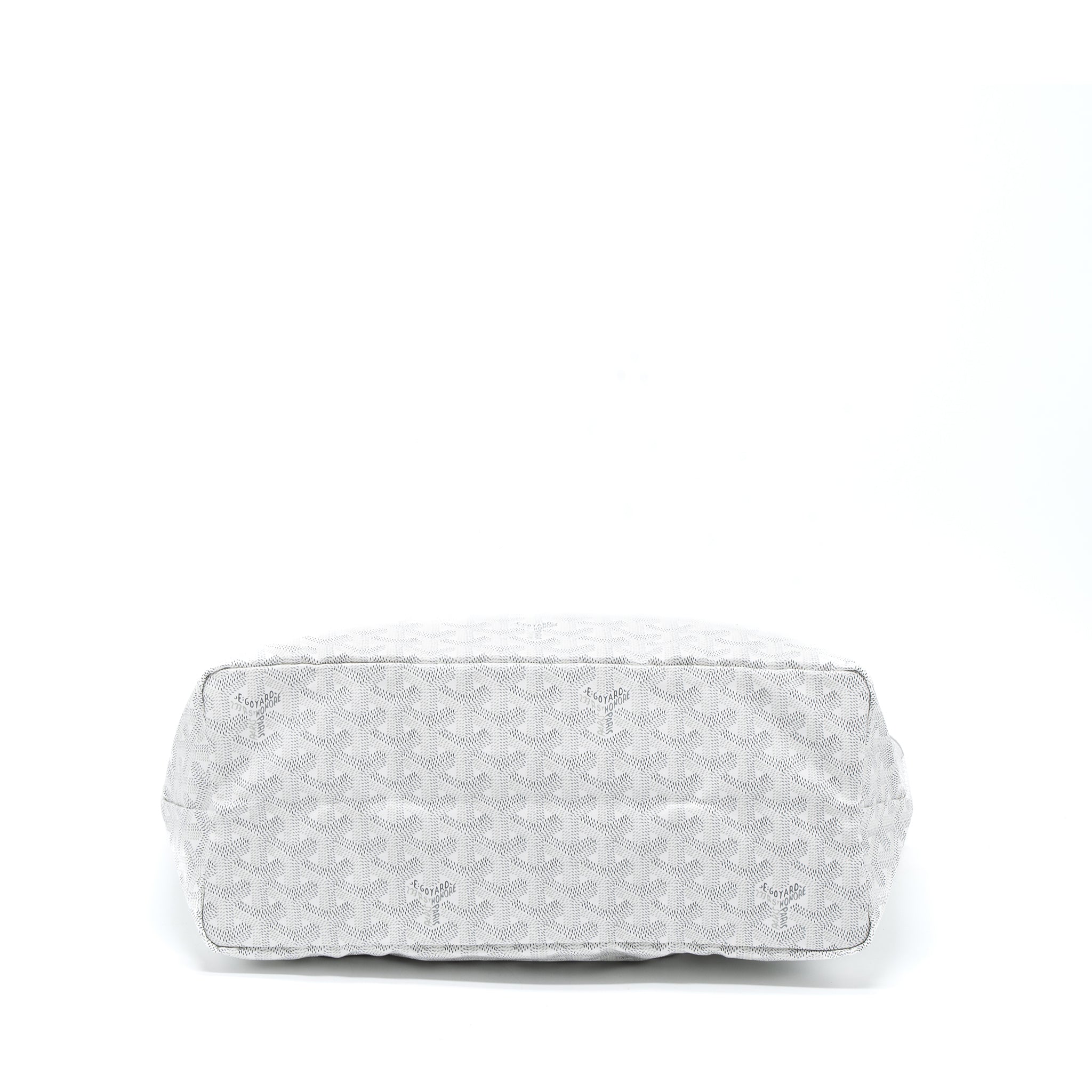 GOYARD SAINT LOUIS PM BAG CANVAS/CALFSKIN WHITE