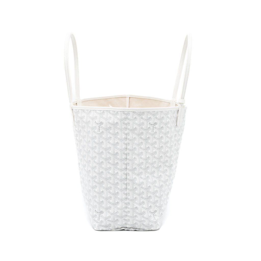 GOYARD SAINT LOUIS PM BAG CANVAS/CALFSKIN WHITE