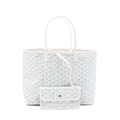 GOYARD SAINT LOUIS PM BAG CANVAS/CALFSKIN WHITE