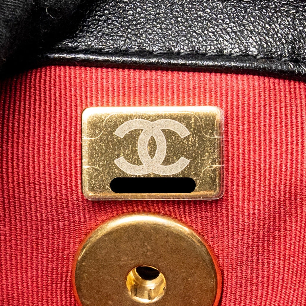 CHANEL 24C 19 BACKPACK LAMBSKIN BLACK MULTICOLOUR HARDWARE (MICROCHIP)