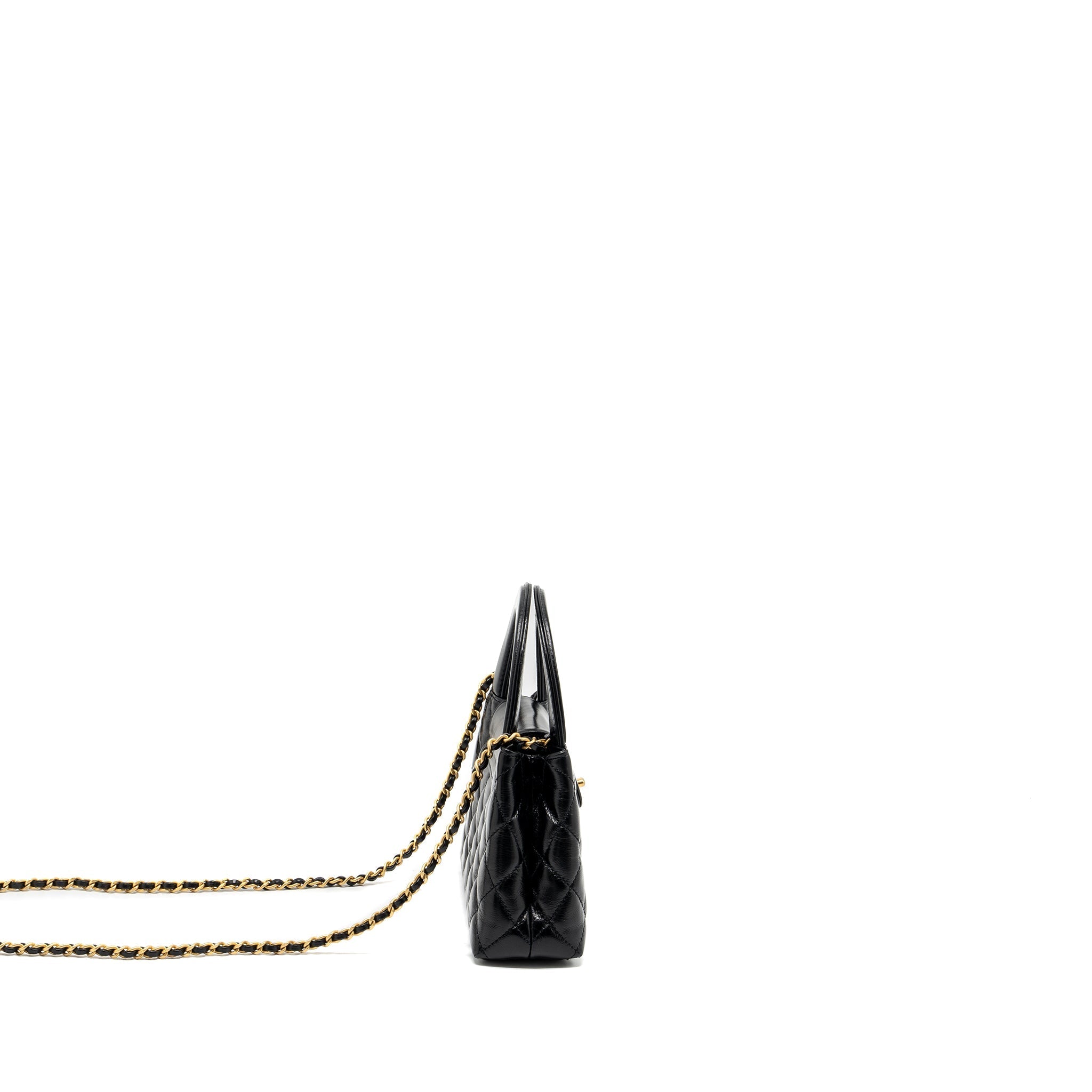CHANEL MINI KELLY SHOPPING TOTE BAG CALFSKIN GHW (MICROCHIP)
