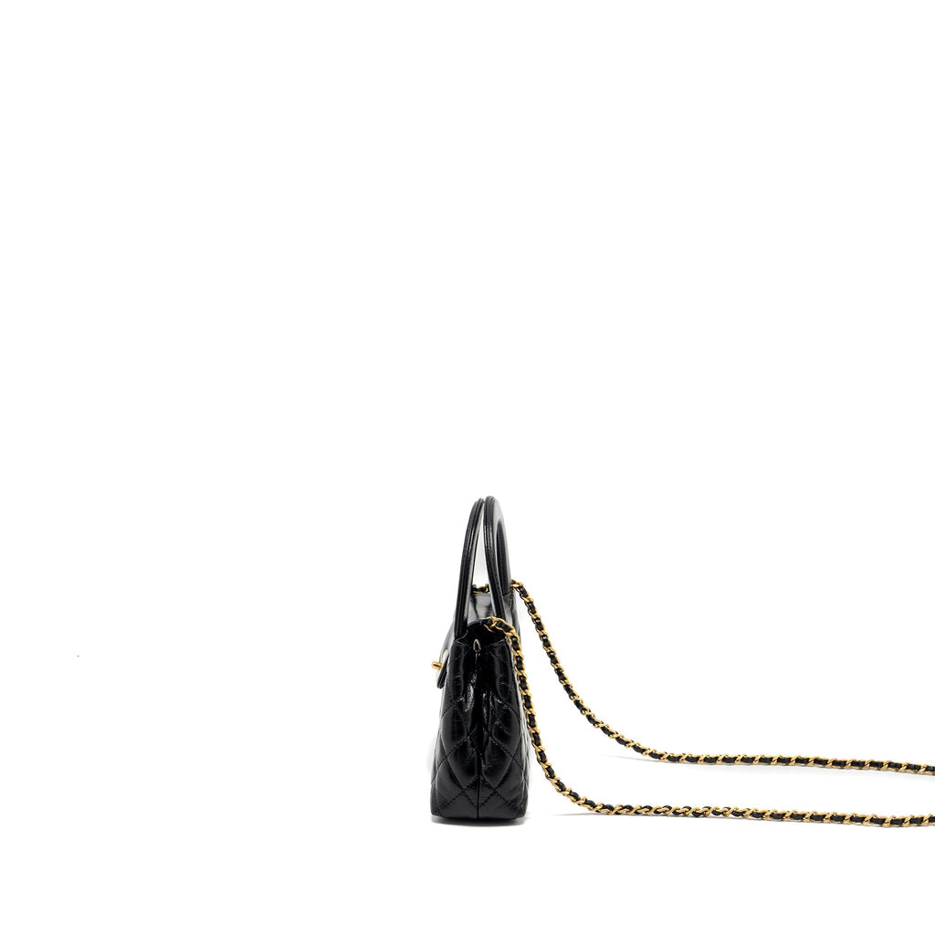 CHANEL MINI KELLY SHOPPING TOTE BAG CALFSKIN GHW (MICROCHIP)