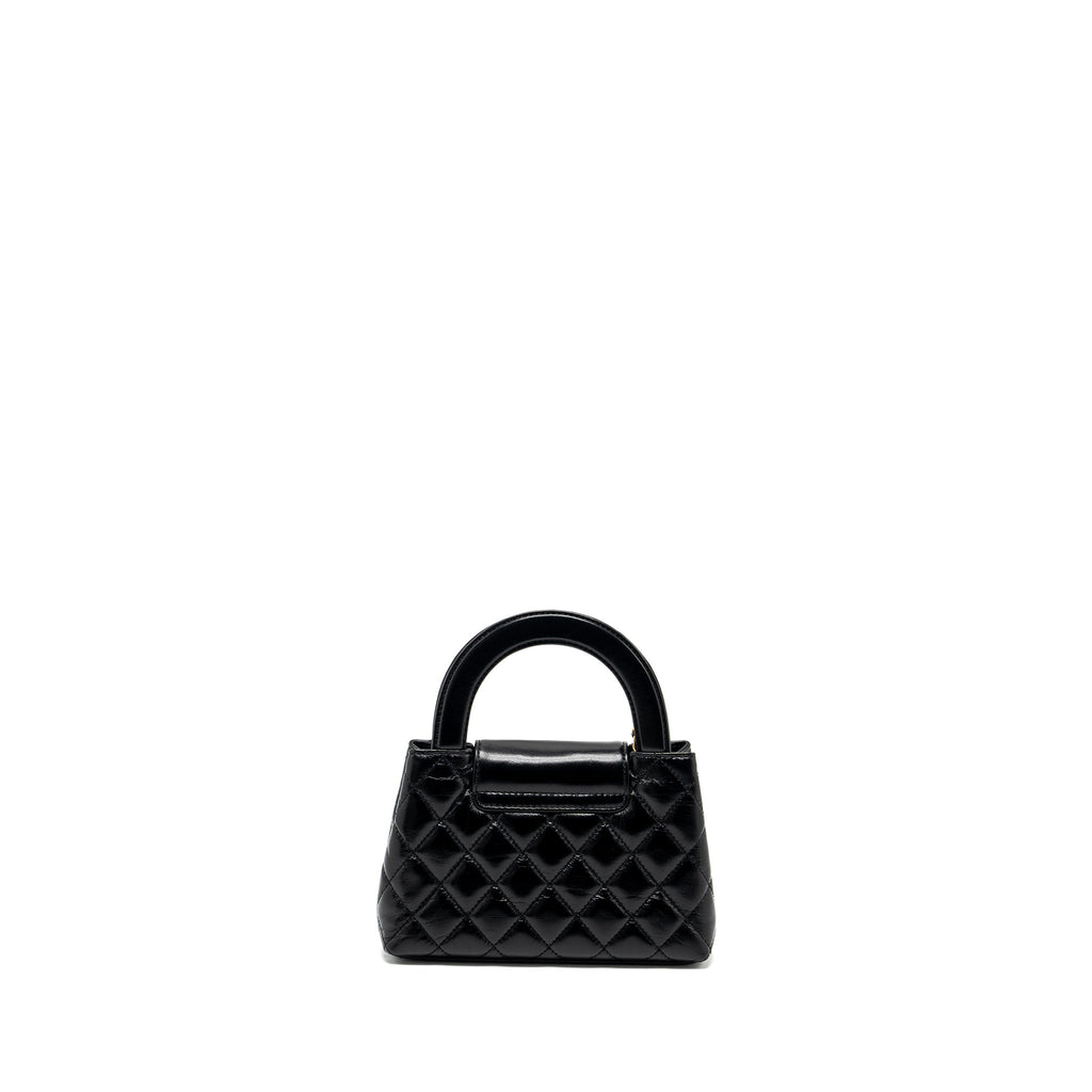 CHANEL MINI KELLY SHOPPING TOTE BAG CALFSKIN GHW (MICROCHIP)