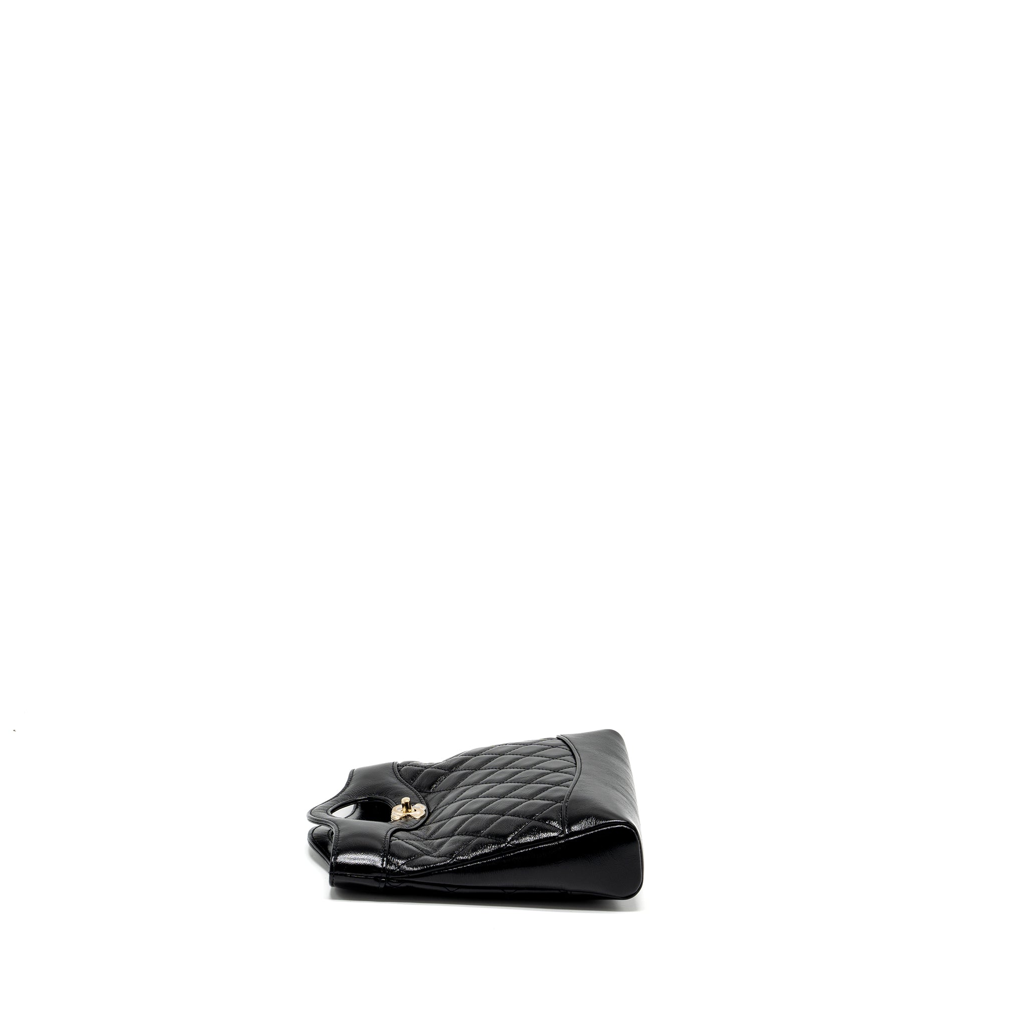 CHANEL 24S MINI 31 BAG SHINY LAMBSKIN BLACK GHW (MICROCHIP)