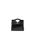 CHANEL 24S MINI 31 BAG SHINY LAMBSKIN BLACK GHW (MICROCHIP)