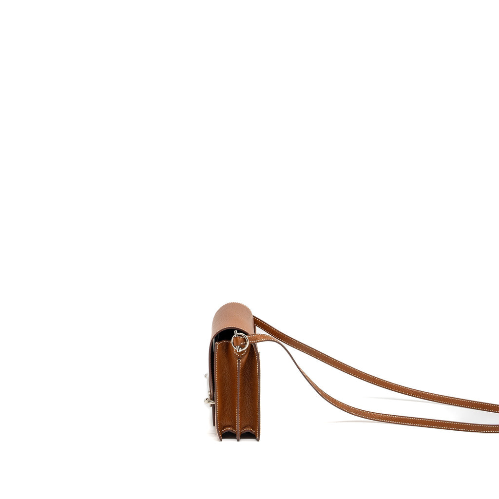 HERMES MINI ROULIS BARENIA FAUBOURG 34 FAUVE SHW