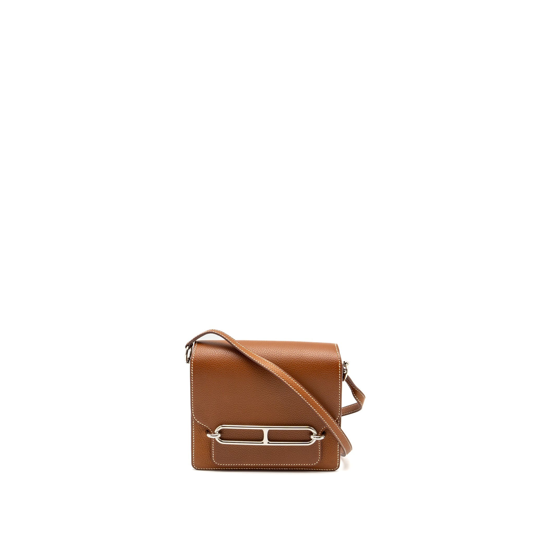 HERMES MINI ROULIS BARENIA FAUBOURG 34 FAUVE SHW