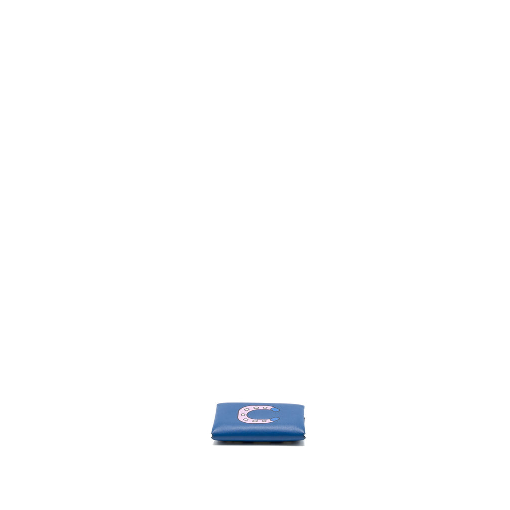 HERMES CALVI DUO CARD HOLDER SWIFT LIMITED PRINT BLUE FRANCE/MAUVE SYLVESTRE SHW