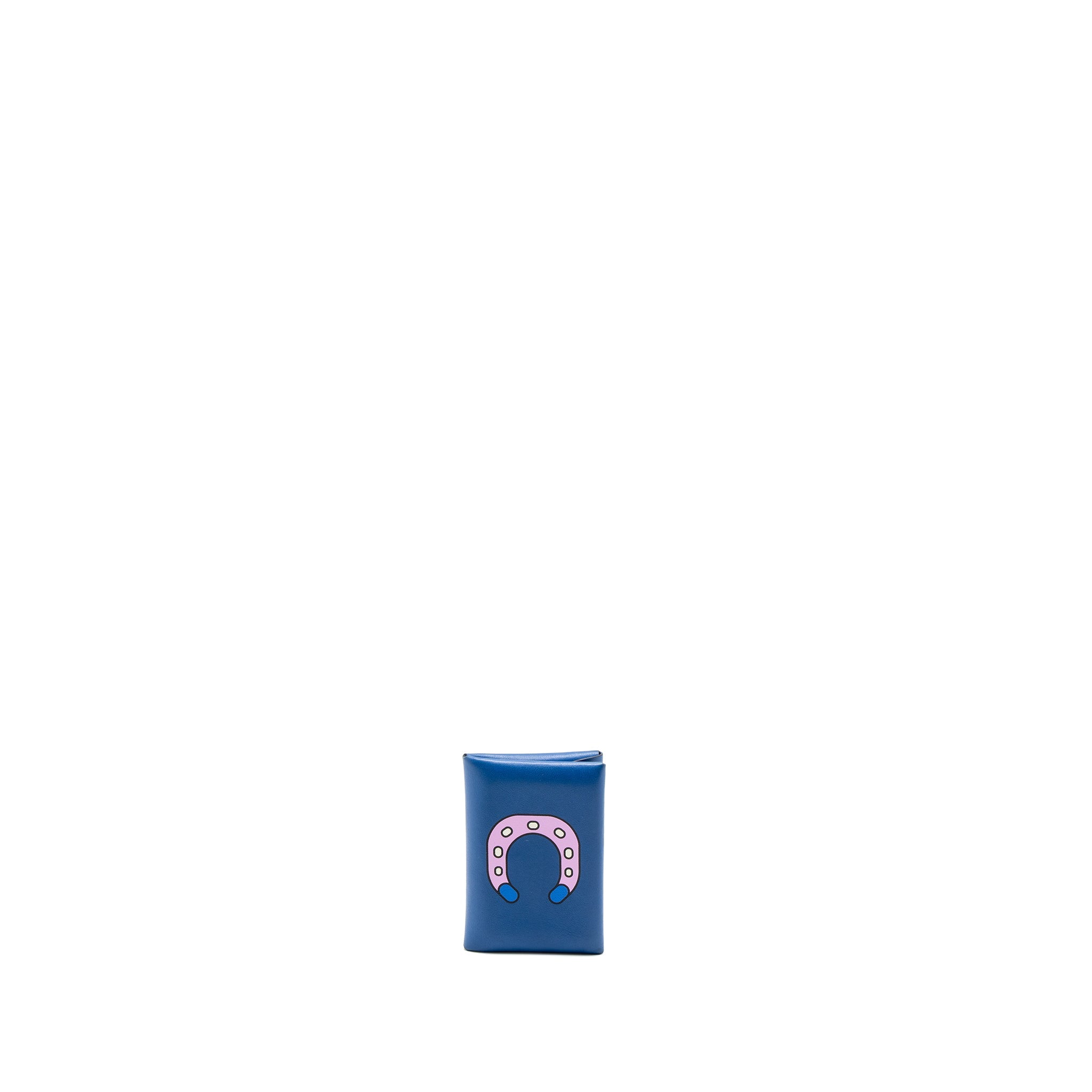 HERMES CALVI DUO CARD HOLDER SWIFT LIMITED PRINT BLUE FRANCE/MAUVE SYLVESTRE SHW