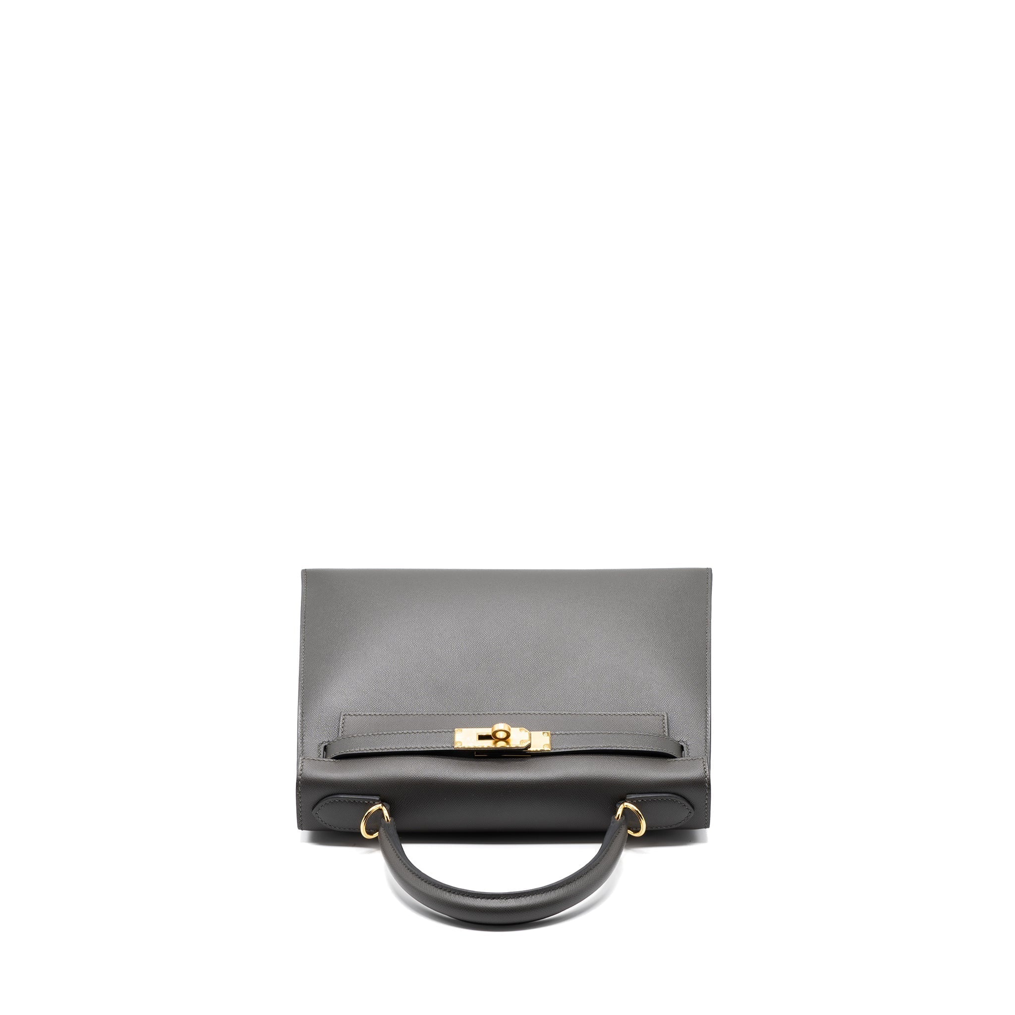 HERMES KELLY 28 MADAME LEATHER GRAPHITE GHW