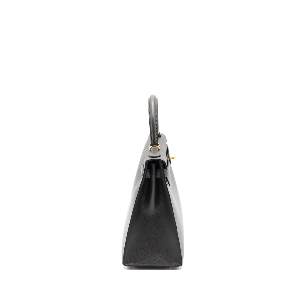 HERMES KELLY 28 MADAME LEATHER GRAPHITE GHW