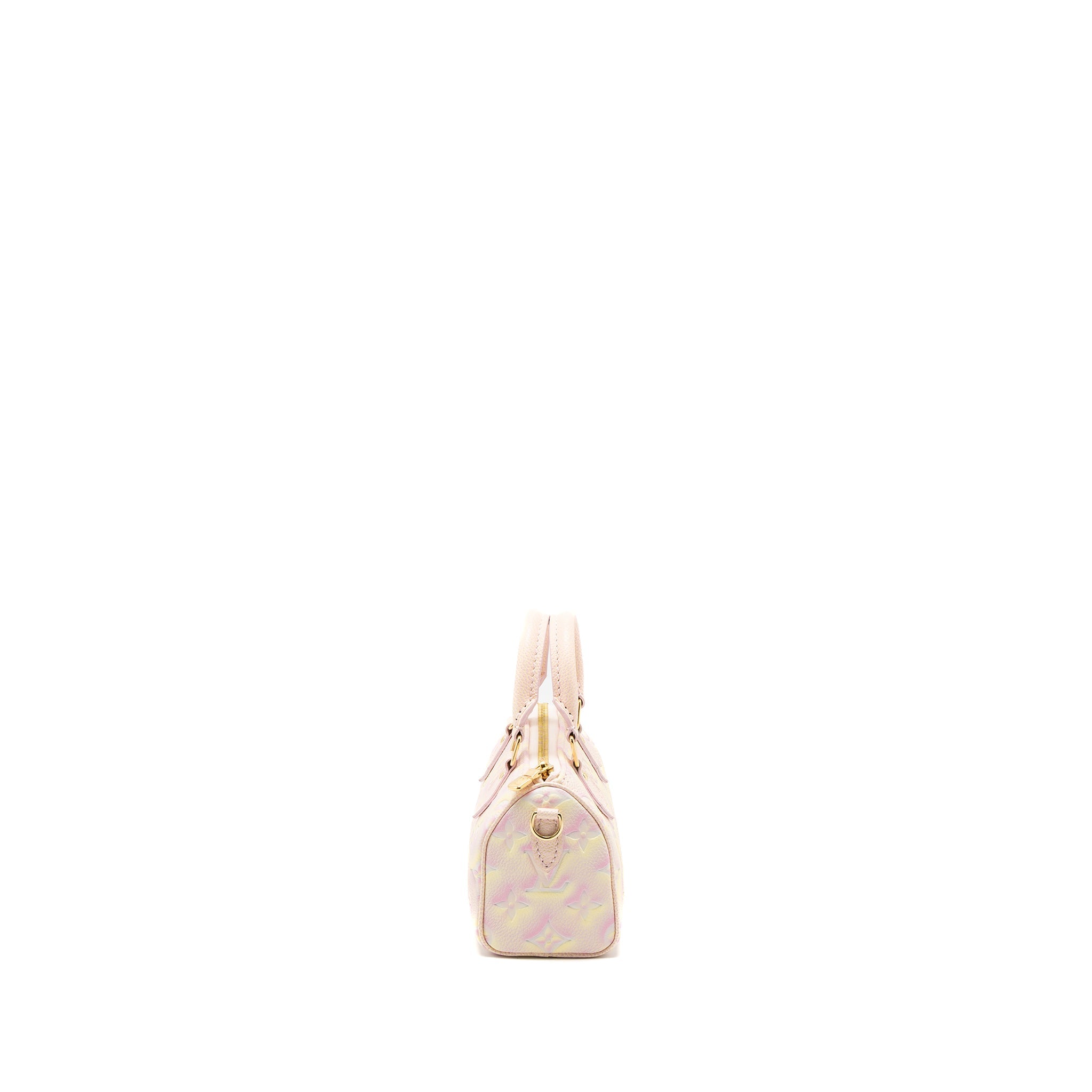 LOUIS VUITTON NANO SPEEDY MONOGRAM EMPREINTE PINK/MULTICOLOUR GHW (NEW VERSION)