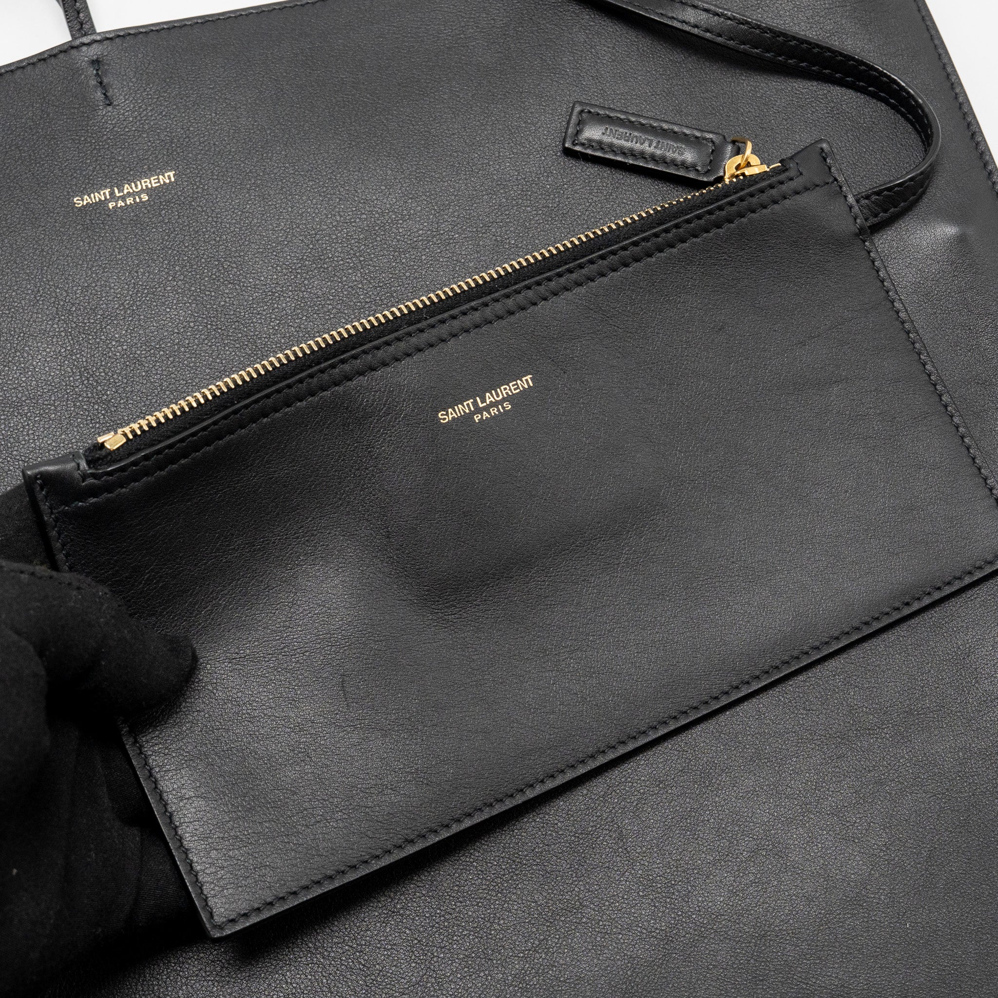 SAINT LAURENT/YSL SUZANNE HOBO BAG CALFSKIN BLACK GHW