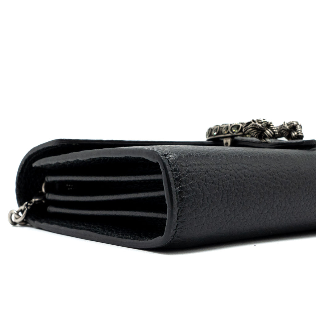 GUCCI DIONYSUS MINI CHAIN BAG CALFSKIN BLACK SHW