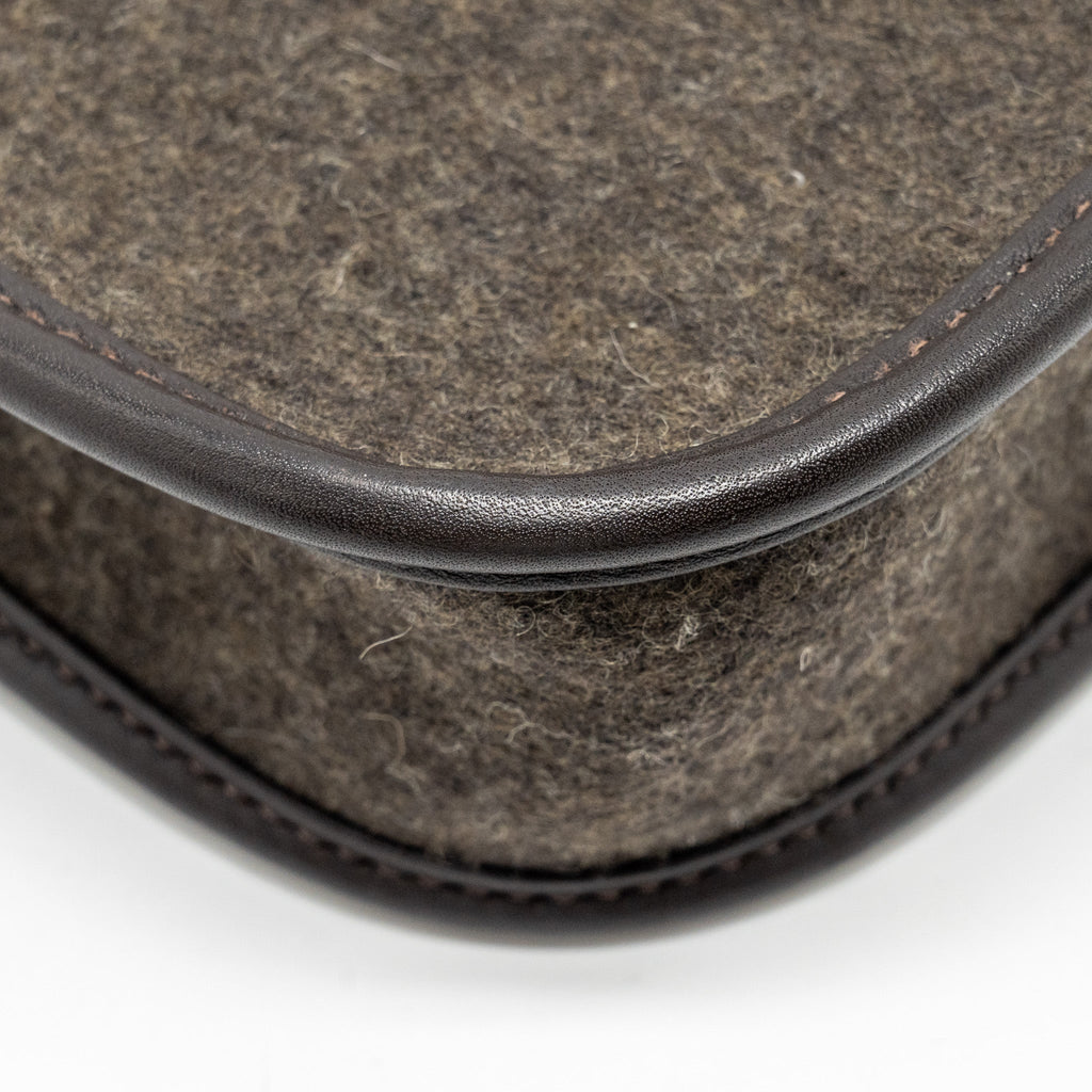 HERMES MINI EVELYNE FEUTRE/SWIFT/SANGLE WOOL EBENE
