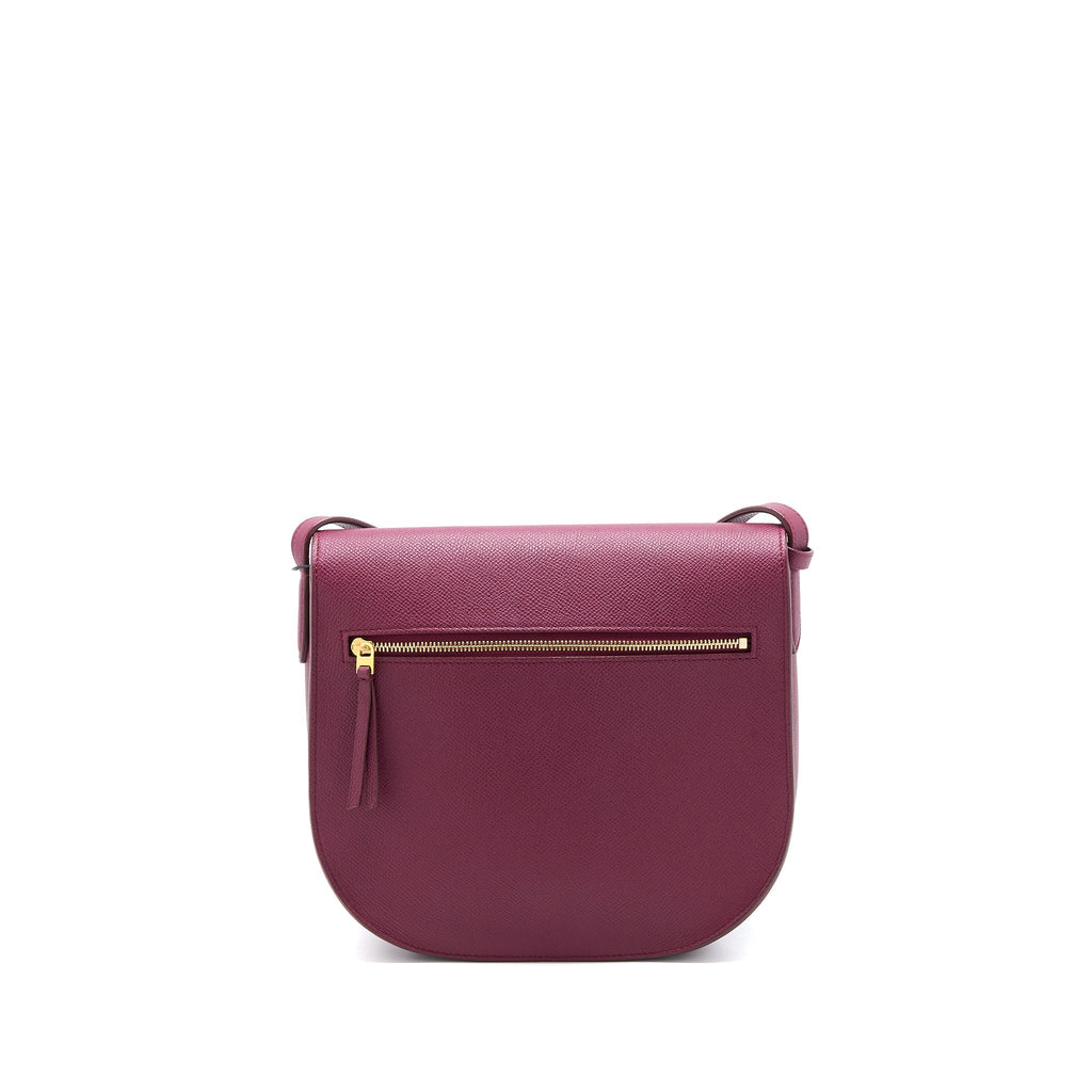 CELINE COMPACT TROTTEUR CROSSBODY SHOULDER BAG DARK PURPLE GHW