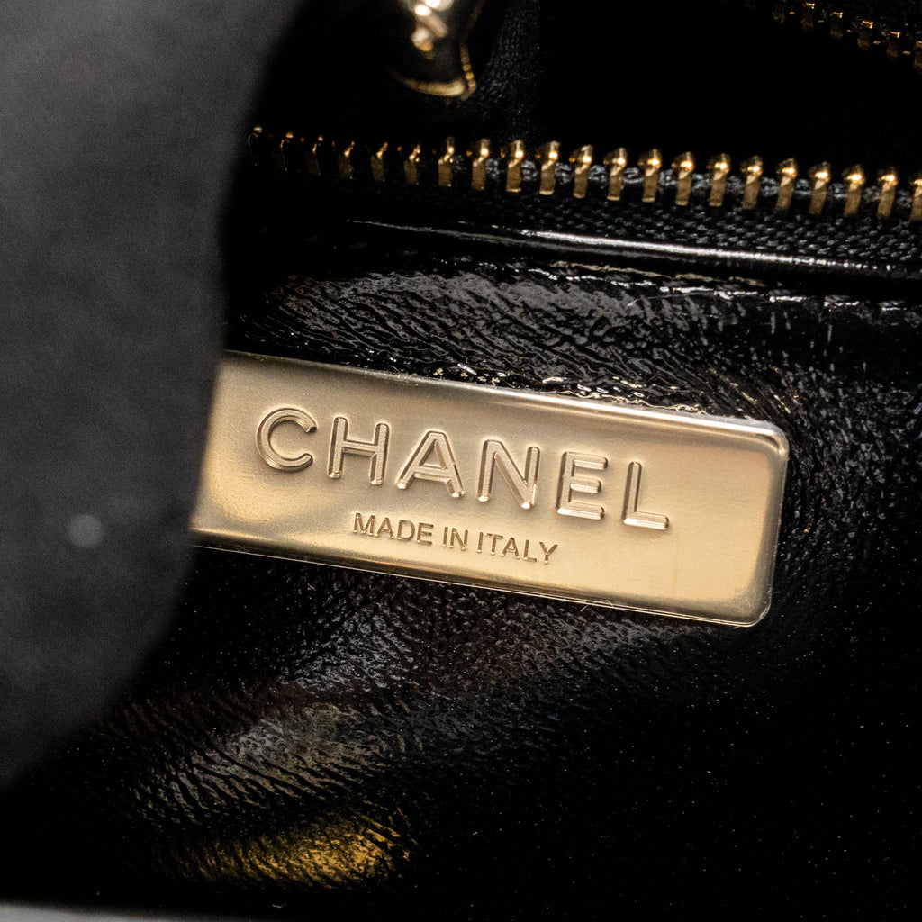 CHANEL 24S MINI 31 BAG SHINY LAMBSKIN BLACK LGHW (MICROCHIP)
