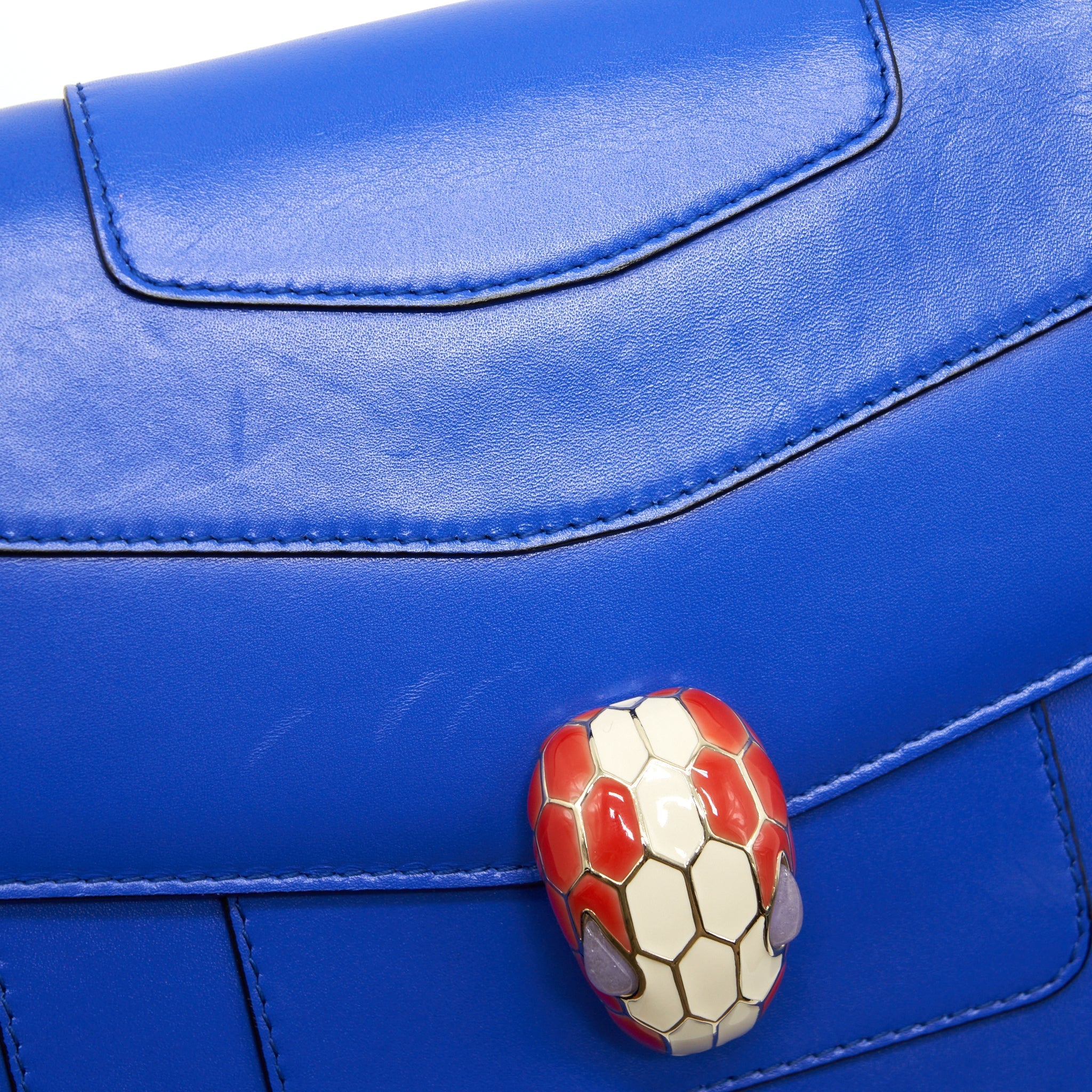 BVLGARI SERPENTI FOREVER CHAIN BAG BLUE