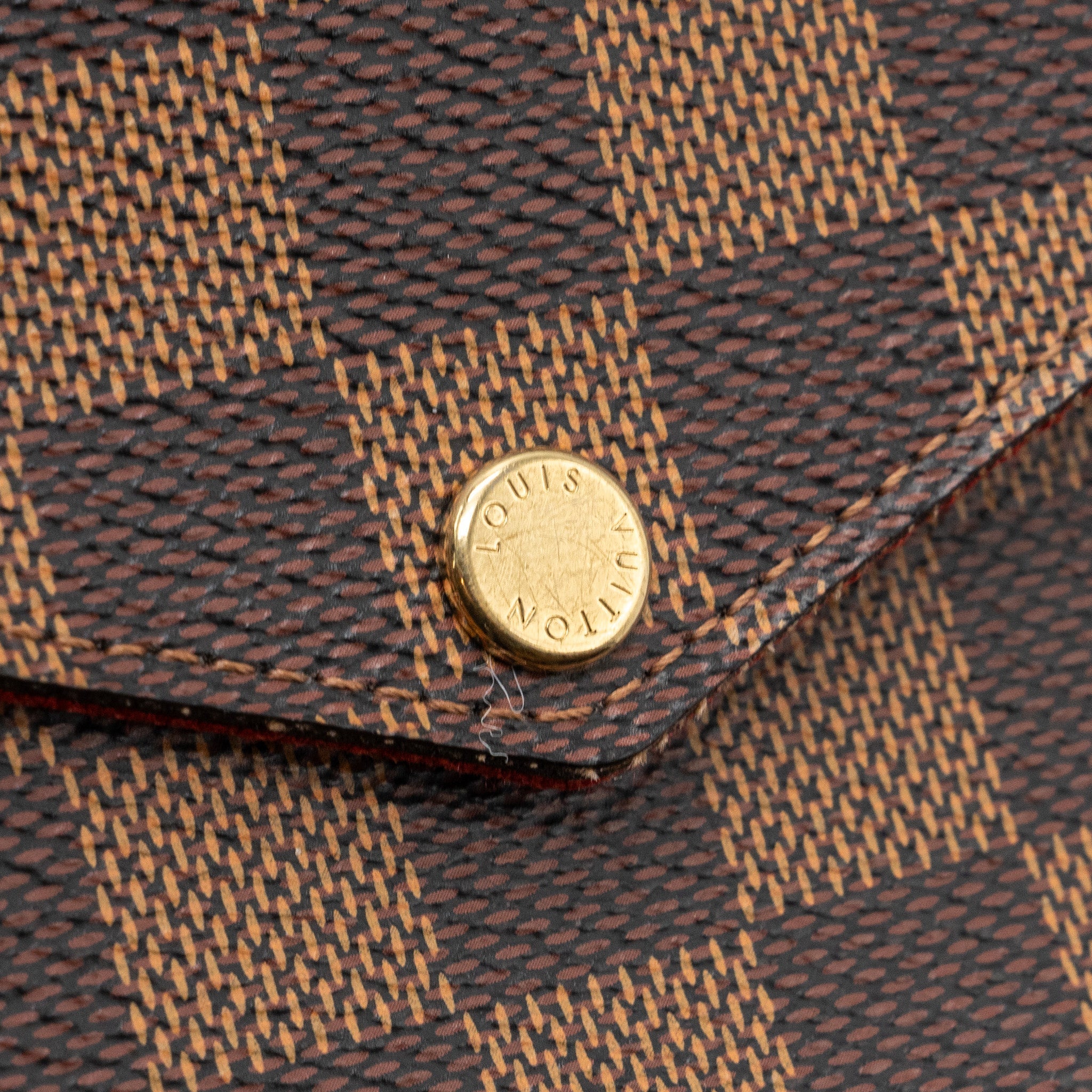 LOUIS VUITTON FELICIE POCHETTE DAMIER EBÈNE CANVAS GHW