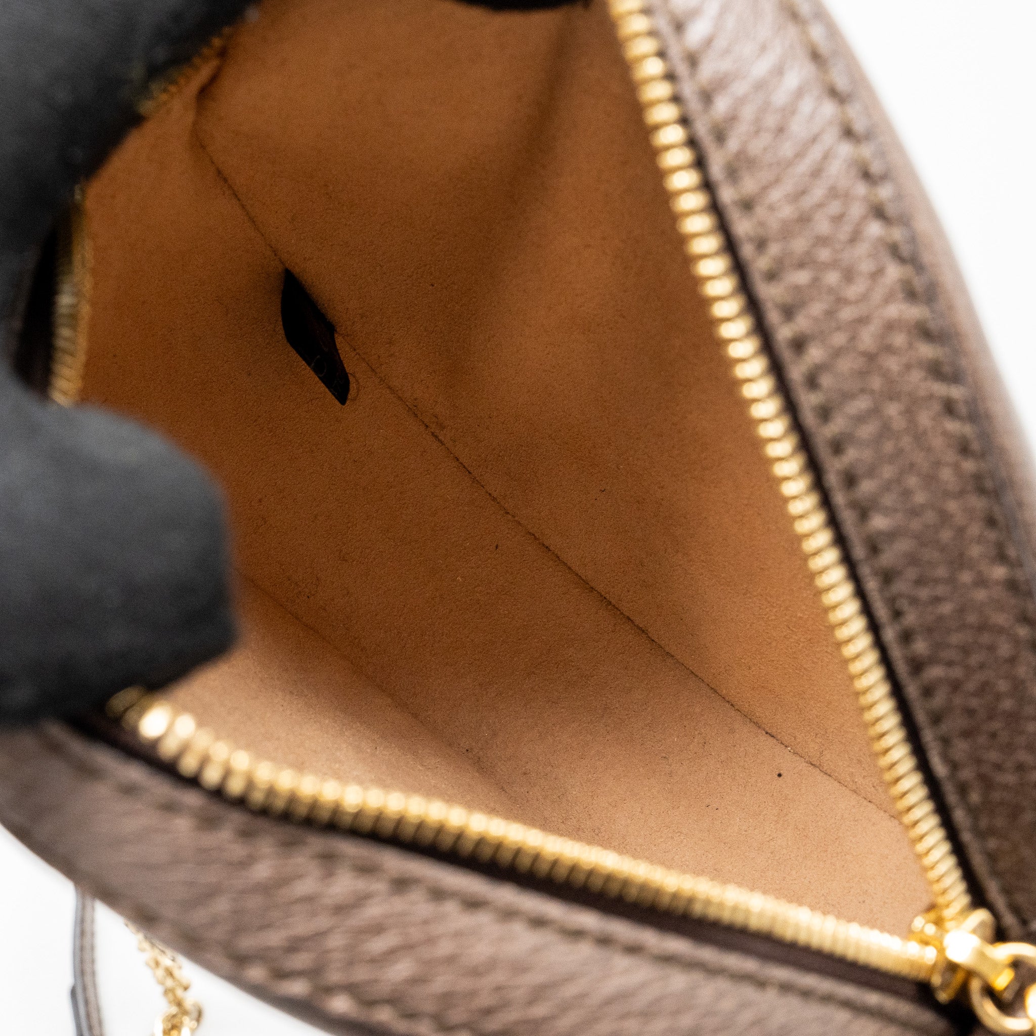 GUCCI OPHIDIA GG MINI ROUND SHOULDER BAG GG SUPREME CANVAS / BROWN GHW