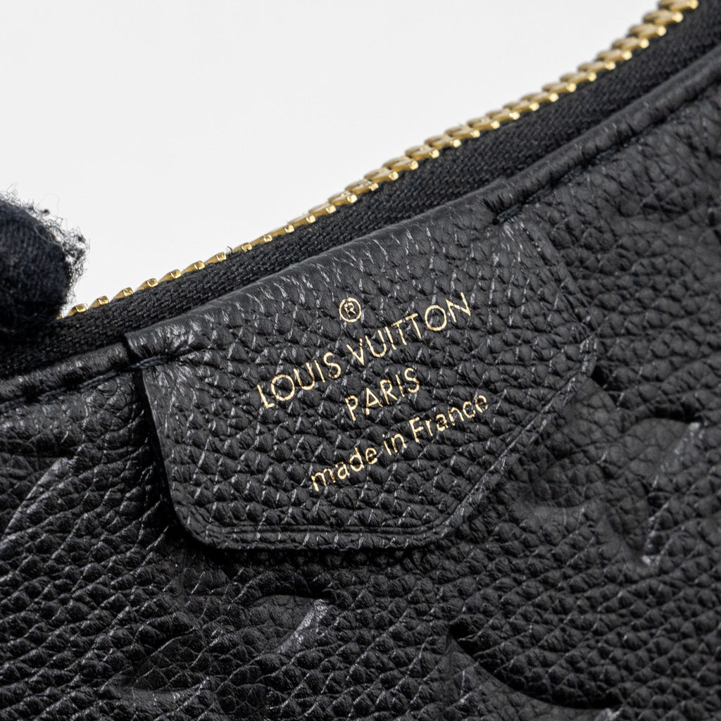 LOUIS VUITTON EASY POUCH ON STRAP MONOGRAM EMPREINTE BLACK GHW (NEW VERSION)