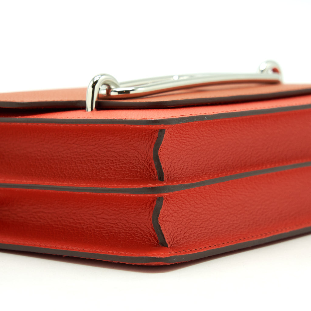 HERMES MINI ROULIS EVERCOLOR BICOLOR CAPUCINE/TERRE BATTUE SHW