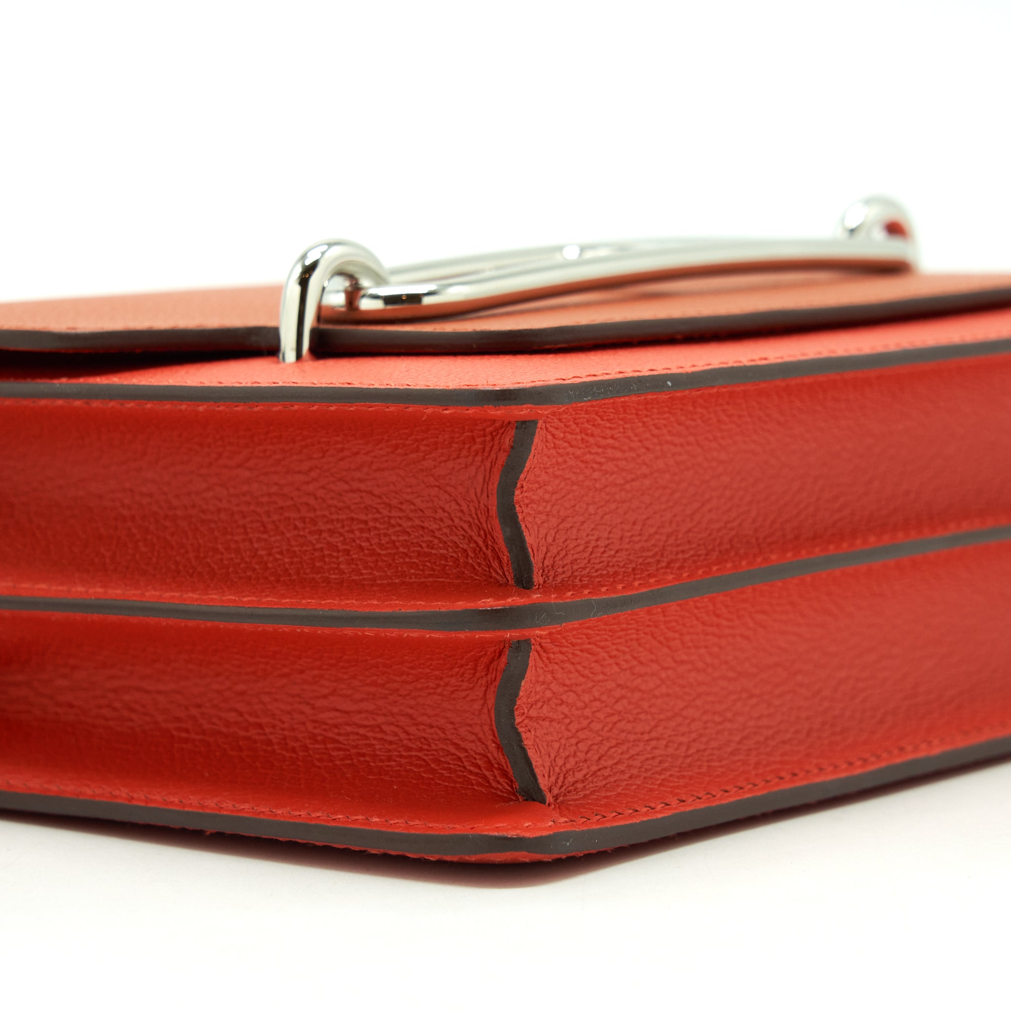 HERMES MINI ROULIS EVERCOLOR BICOLOR CAPUCINE/TERRE BATTUE SHW